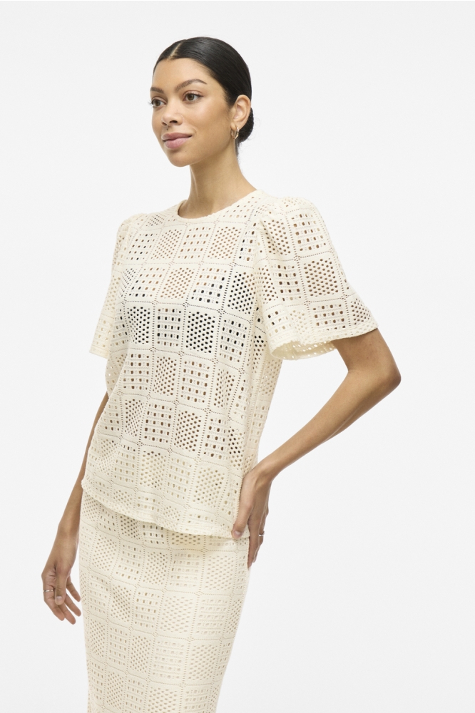 VINOVIRA O-NECK S/S TOP 14106577 Birch